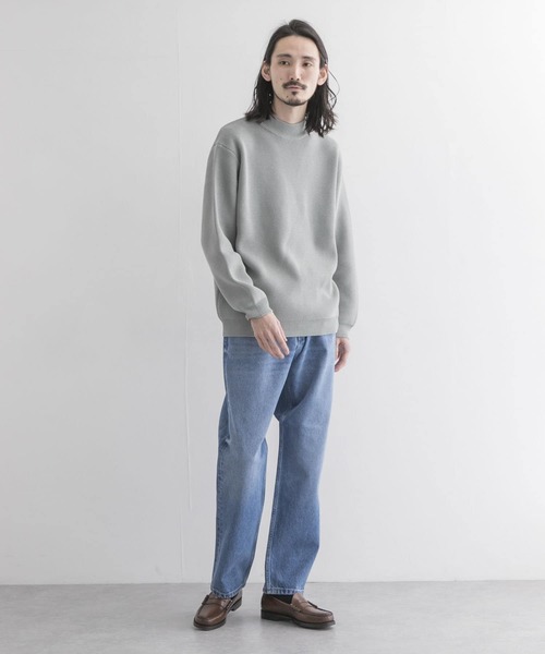 URBAN RESEARCH(アーバンリサーチ)の「C/ACミラノリブモックネックニット(ニット/セーター・メンズ・ブラウン/ミント/グレー系その他/ベージュ系その他・MEDIUM/LARGE)」の8枚目の写真