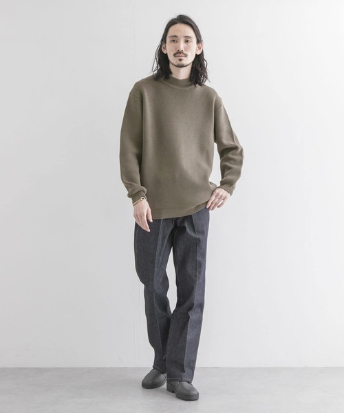 URBAN RESEARCH(アーバンリサーチ)の「C/ACミラノリブモックネックニット(ニット/セーター・メンズ・ブラウン/ミント/グレー系その他/ベージュ系その他・MEDIUM/LARGE)」の13枚目の写真