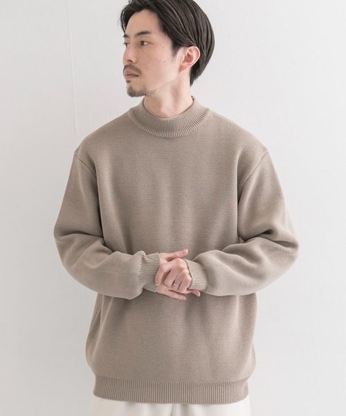URBAN RESEARCH(アーバンリサーチ)の「C/ACミラノリブモックネックニット(ニット/セーター・メンズ・ブラウン/ミント/グレー系その他/ベージュ系その他・MEDIUM/LARGE)」の3枚目の写真