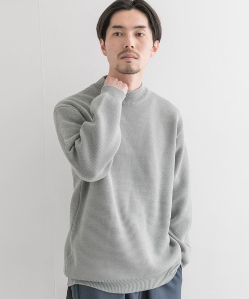 URBAN RESEARCH(アーバンリサーチ)の「C/ACミラノリブモックネックニット(ニット/セーター・メンズ・ブラウン/ミント/グレー系その他/ベージュ系その他・MEDIUM/LARGE)」の4枚目の写真