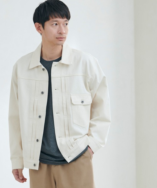 Loungewear tokyo（ラウンジウェアトウキョウ）の「ビックシルエット ライトオンス デニムジャケット（デニムジャケット・メンズ・インディゴブルー/キナリ/ブルー系その他/ブラック・XL/M/L）」の2枚目の写真