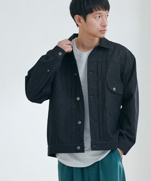 Loungewear tokyo（ラウンジウェアトウキョウ）の「ビックシルエット ライトオンス デニムジャケット（デニムジャケット・メンズ・インディゴブルー/キナリ/ブルー系その他/ブラック・XL/M/L）」の3枚目の写真