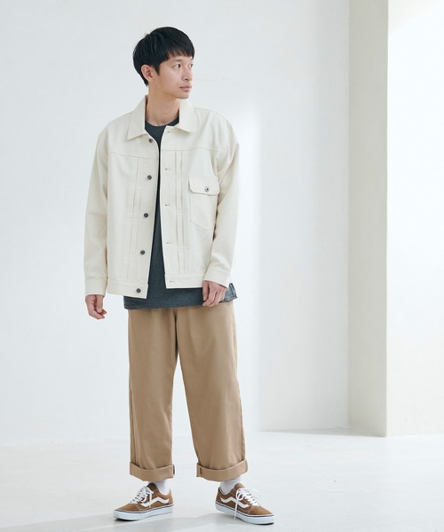 Loungewear tokyo（ラウンジウェアトウキョウ）の「ビックシルエット ライトオンス デニムジャケット（デニムジャケット・メンズ・インディゴブルー/キナリ/ブルー系その他/ブラック・XL/M/L）」の5枚目の写真