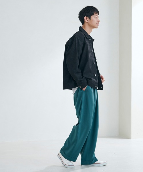 Loungewear tokyo（ラウンジウェアトウキョウ）の「ビックシルエット ライトオンス デニムジャケット（デニムジャケット・メンズ・インディゴブルー/キナリ/ブルー系その他/ブラック・XL/M/L）」の8枚目の写真