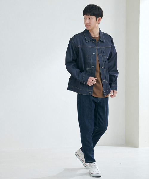 Loungewear tokyo（ラウンジウェアトウキョウ）の「ビックシルエット ライトオンス デニムジャケット（デニムジャケット・メンズ・インディゴブルー/キナリ/ブルー系その他/ブラック・XL/M/L）」の17枚目の写真