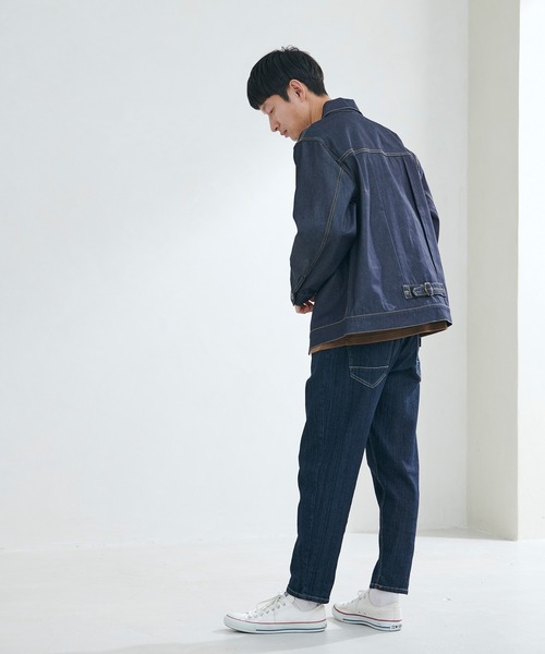 Loungewear tokyo（ラウンジウェアトウキョウ）の「ビックシルエット ライトオンス デニムジャケット（デニムジャケット・メンズ・インディゴブルー/キナリ/ブルー系その他/ブラック・XL/M/L）」の6枚目の写真