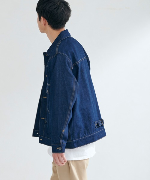 Loungewear tokyo（ラウンジウェアトウキョウ）の「ビックシルエット ライトオンス デニムジャケット（デニムジャケット・メンズ・インディゴブルー/キナリ/ブルー系その他/ブラック・XL/M/L）」の12枚目の写真