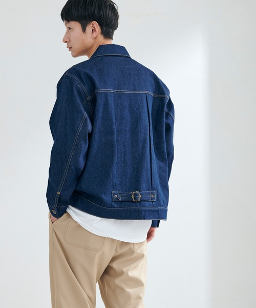 Loungewear tokyo（ラウンジウェアトウキョウ）の「ビックシルエット ライトオンス デニムジャケット（デニムジャケット・メンズ・インディゴブルー/キナリ/ブルー系その他/ブラック・XL/M/L）」の9枚目の写真