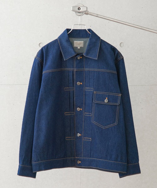 Loungewear tokyo（ラウンジウェアトウキョウ）の「ビックシルエット ライトオンス デニムジャケット（デニムジャケット・メンズ・インディゴブルー/キナリ/ブルー系その他/ブラック・XL/M/L）」の18枚目の写真