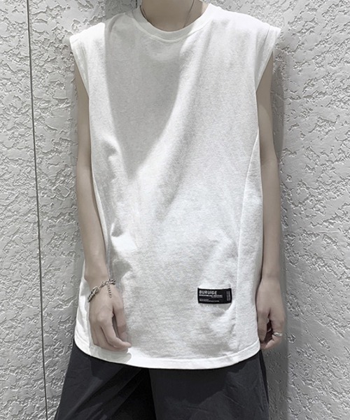 WESTBOY(ウエストボーイ)の「ルーズノースリーブロゴカットソー フェード V20S3006 【WB ORIGINALS】(Tシャツ/カットソー・メンズ・ホワイト/ブラック/ピンク/グリーン・M/L/XL)」の2枚目の写真