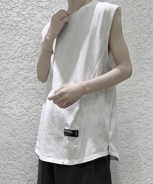 WESTBOY(ウエストボーイ)の「ルーズノースリーブロゴカットソー フェード V20S3006 【WB ORIGINALS】(Tシャツ/カットソー・メンズ・ホワイト/ブラック/ピンク/グリーン・M/L/XL)」の6枚目の写真