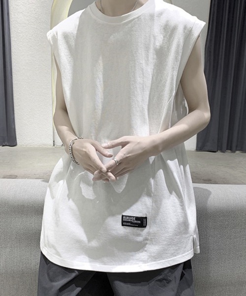 WESTBOY(ウエストボーイ)の「ルーズノースリーブロゴカットソー フェード V20S3006 【WB ORIGINALS】(Tシャツ/カットソー・メンズ・ホワイト/ブラック/ピンク/グリーン・M/L/XL)」の7枚目の写真