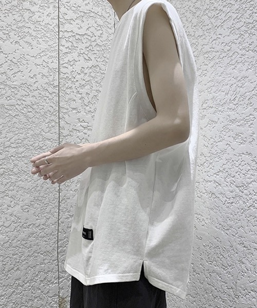 WESTBOY(ウエストボーイ)の「ルーズノースリーブロゴカットソー フェード V20S3006 【WB ORIGINALS】(Tシャツ/カットソー・メンズ・ホワイト/ブラック/ピンク/グリーン・M/L/XL)」の9枚目の写真