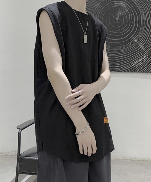 WESTBOY(ウエストボーイ)の「ルーズノースリーブロゴカットソー フェード V20S3006 【WB ORIGINALS】(Tシャツ/カットソー・メンズ・ホワイト/ブラック/ピンク/グリーン・M/L/XL)」の13枚目の写真