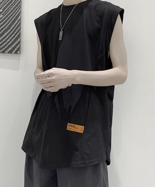 WESTBOY(ウエストボーイ)の「ルーズノースリーブロゴカットソー フェード V20S3006 【WB ORIGINALS】(Tシャツ/カットソー・メンズ・ホワイト/ブラック/ピンク/グリーン・M/L/XL)」の14枚目の写真