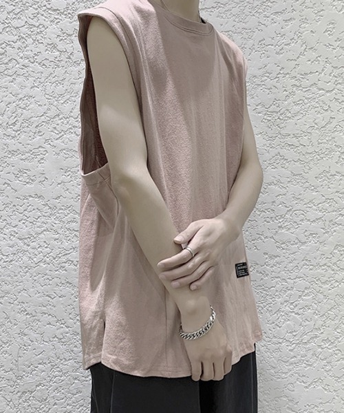 WESTBOY(ウエストボーイ)の「ルーズノースリーブロゴカットソー フェード V20S3006 【WB ORIGINALS】(Tシャツ/カットソー・メンズ・ホワイト/ブラック/ピンク/グリーン・M/L/XL)」の16枚目の写真