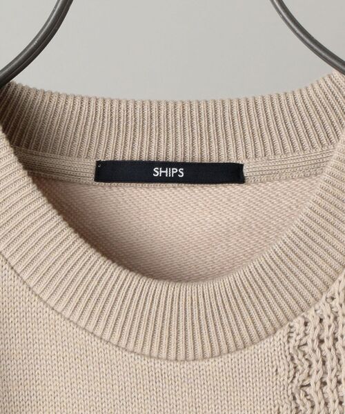 SHIPS（シップス）の「SHIPS: ニット ドッキング スウェット プルオーバー 21SS（スウェット・メンズ・ライトグレー/ダークグリーン/ベージュ/ネイビー・X-LARGE/LARGE/MEDIUM/SMALL）」の11枚目の写真
