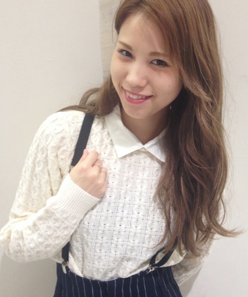 Chico（チコ）の「シャツ衿柄編みニット（ニット/セーター・レディース・グリーン/ホワイト/ネイビー/グレー・FREE）」の17枚目の写真