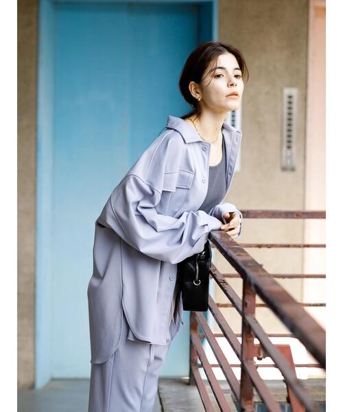 koe（コエ）の「ポンチCPOジャケット＊（ブルゾン・レディース・ブラック/アイボリー/グレー・M/S）」の6枚目の写真