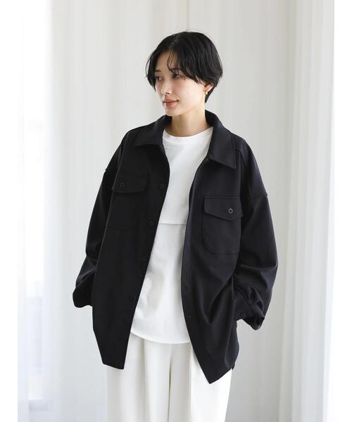 koe（コエ）の「ポンチCPOジャケット＊（ブルゾン・レディース・ブラック/アイボリー/グレー・M/S）」の4枚目の写真