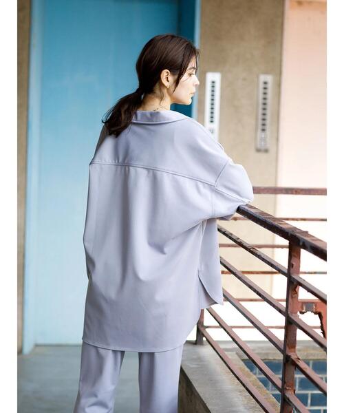 koe（コエ）の「ポンチCPOジャケット＊（ブルゾン・レディース・ブラック/アイボリー/グレー・M/S）」の7枚目の写真