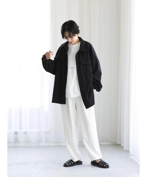 koe（コエ）の「ポンチCPOジャケット＊（ブルゾン・レディース・ブラック/アイボリー/グレー・M/S）」の13枚目の写真