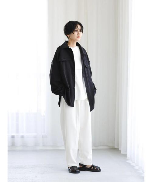 koe（コエ）の「ポンチCPOジャケット＊（ブルゾン・レディース・ブラック/アイボリー/グレー・M/S）」の14枚目の写真