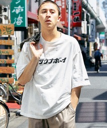 サウナボーイ | サウナボーイ 別注 ロゴ刺繍 プリントデザイン ビッグシルエット半袖カットソー(Tシャツ/カットソー)