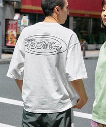 サウナボーイ 別注 ロゴ刺繍 プリントデザイン ビッグシルエット半袖カットソー