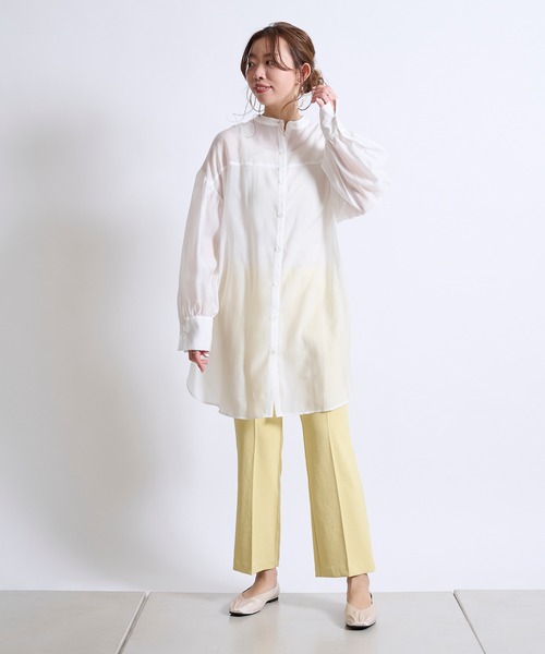 DouDou(ドゥドゥ)の「【WEB限定】【前後2WAY】バックボタンタックブラウス(シャツ/ブラウス・レディース・ベージュ/グリーン/ホワイト・FREE)」の15枚目の写真