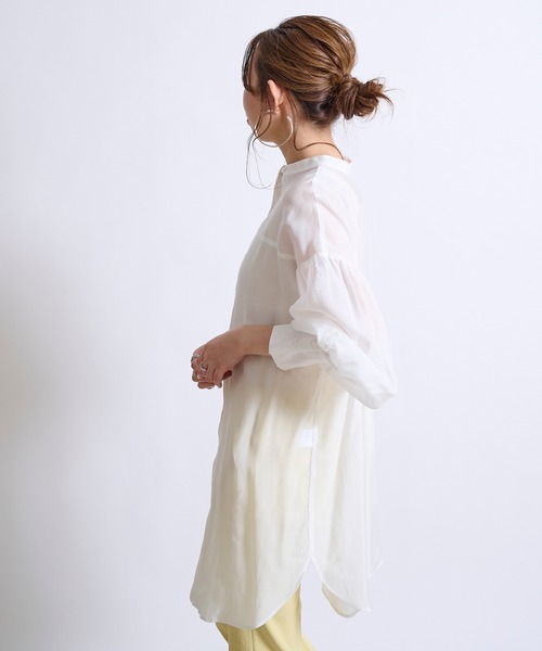 DouDou(ドゥドゥ)の「【WEB限定】【前後2WAY】バックボタンタックブラウス(シャツ/ブラウス・レディース・ベージュ/グリーン/ホワイト・FREE)」の19枚目の写真