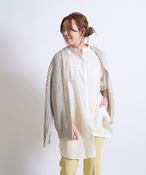DouDou(ドゥドゥ)の「【WEB限定】【前後2WAY】バックボタンタックブラウス(シャツ/ブラウス・レディース・ベージュ/グリーン/ホワイト・FREE)」の16枚目の写真