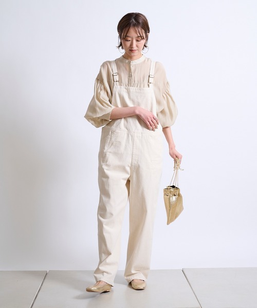 DouDou(ドゥドゥ)の「【WEB限定】【前後2WAY】バックボタンタックブラウス(シャツ/ブラウス・レディース・ベージュ/グリーン/ホワイト・FREE)」の9枚目の写真