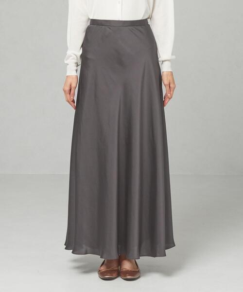 closet story（クローゼットストーリー）の「＜closet story＞□CSC サテン サーキュラー マキシスカート -手洗い可能-（スカート・レディース・イエロー/ダークグレー・FREE）」の9枚目の写真