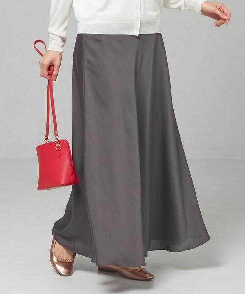 closet story（クローゼットストーリー）の「＜closet story＞□CSC サテン サーキュラー マキシスカート -手洗い可能-（スカート・レディース・イエロー/ダークグレー・FREE）」の10枚目の写真