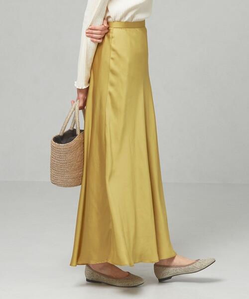 closet story（クローゼットストーリー）の「＜closet story＞□CSC サテン サーキュラー マキシスカート -手洗い可能-（スカート・レディース・イエロー/ダークグレー・FREE）」の13枚目の写真