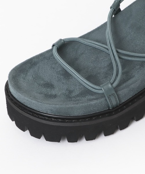 SENSE OF PLACE by URBAN RESEARCH（センスオブプレイスバイアーバンリサーチ）の「クロスストラッププラットフォームサンダル（サンダル・レディース・ライトブルー/ブラック/ベージュ・MEDIUM/SMALL/LARGE）」の8枚目の写真