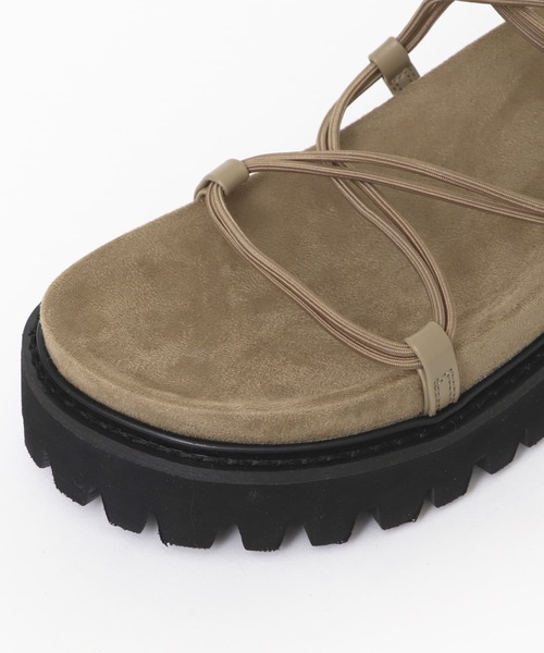 SENSE OF PLACE by URBAN RESEARCH（センスオブプレイスバイアーバンリサーチ）の「クロスストラッププラットフォームサンダル（サンダル・レディース・ライトブルー/ブラック/ベージュ・MEDIUM/SMALL/LARGE）」の12枚目の写真