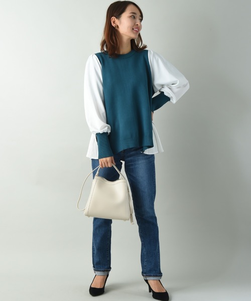 SOMETHING（サムシング）の「【SOMETHING】ＴＡＰＥＲＥＤ　ＳＴＲＡＩＧＨＴ（デニムパンツ・レディース・ベージュ/ブラウン/ブルー・SMALL/MEDIUM）」の14枚目の写真