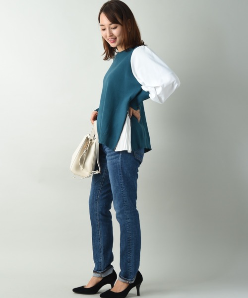 SOMETHING（サムシング）の「【SOMETHING】ＴＡＰＥＲＥＤ　ＳＴＲＡＩＧＨＴ（デニムパンツ・レディース・ベージュ/ブラウン/ブルー・SMALL/MEDIUM）」の13枚目の写真