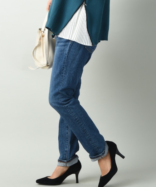 SOMETHING（サムシング）の「【SOMETHING】ＴＡＰＥＲＥＤ　ＳＴＲＡＩＧＨＴ（デニムパンツ・レディース・ベージュ/ブラウン/ブルー・SMALL/MEDIUM）」の17枚目の写真