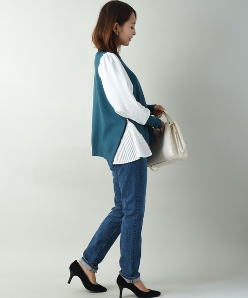 SOMETHING（サムシング）の「【SOMETHING】ＴＡＰＥＲＥＤ　ＳＴＲＡＩＧＨＴ（デニムパンツ・レディース・ベージュ/ブラウン/ブルー・SMALL/MEDIUM）」の11枚目の写真