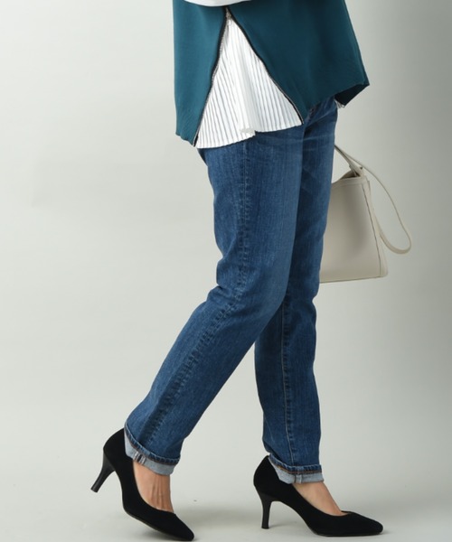 SOMETHING（サムシング）の「【SOMETHING】ＴＡＰＥＲＥＤ　ＳＴＲＡＩＧＨＴ（デニムパンツ・レディース・ベージュ/ブラウン/ブルー・SMALL/MEDIUM）」の15枚目の写真