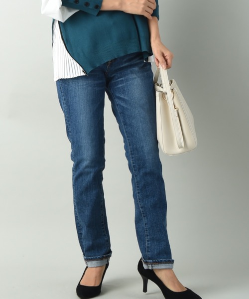 SOMETHING（サムシング）の「【SOMETHING】ＴＡＰＥＲＥＤ　ＳＴＲＡＩＧＨＴ（デニムパンツ・レディース・ベージュ/ブラウン/ブルー・SMALL/MEDIUM）」の18枚目の写真