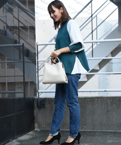 SOMETHING（サムシング）の「【SOMETHING】ＴＡＰＥＲＥＤ　ＳＴＲＡＩＧＨＴ（デニムパンツ・レディース・ベージュ/ブラウン/ブルー・SMALL/MEDIUM）」の7枚目の写真