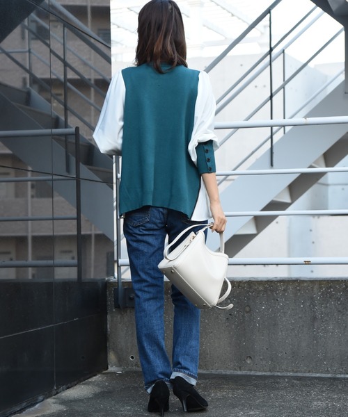 SOMETHING（サムシング）の「【SOMETHING】ＴＡＰＥＲＥＤ　ＳＴＲＡＩＧＨＴ（デニムパンツ・レディース・ベージュ/ブラウン/ブルー・SMALL/MEDIUM）」の6枚目の写真