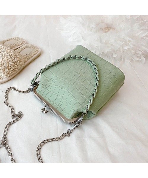 TABI PAL（タビパル）の「2wayチェーン がま口ショルダーバッグ（ショルダーバッグ・レディース・ベージュ/イエロー/グリーン/アイボリー/ブラック・FREE）」の11枚目の写真