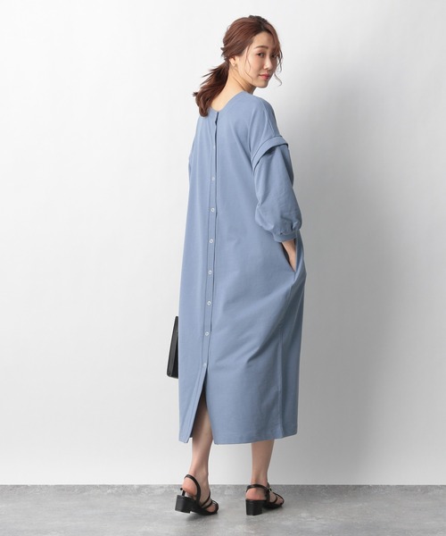 GLOBAL WORK(グローバルワーク)の「マルチWAYカットワンピース/937183(ワンピース・レディース・サックスブルー/ダークグレー/ライトベージュ・FREE)」の3枚目の写真