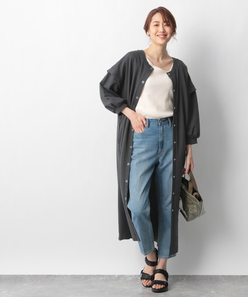 GLOBAL WORK(グローバルワーク)の「マルチWAYカットワンピース/937183(ワンピース・レディース・サックスブルー/ダークグレー/ライトベージュ・FREE)」の5枚目の写真