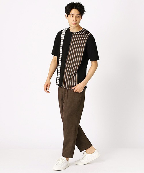 セオリー／異素材コンビTシャツ／Sサイズ／紺色／現行 セオリー／異素材コンビTシャツ／Sサイズ／紺色／現行